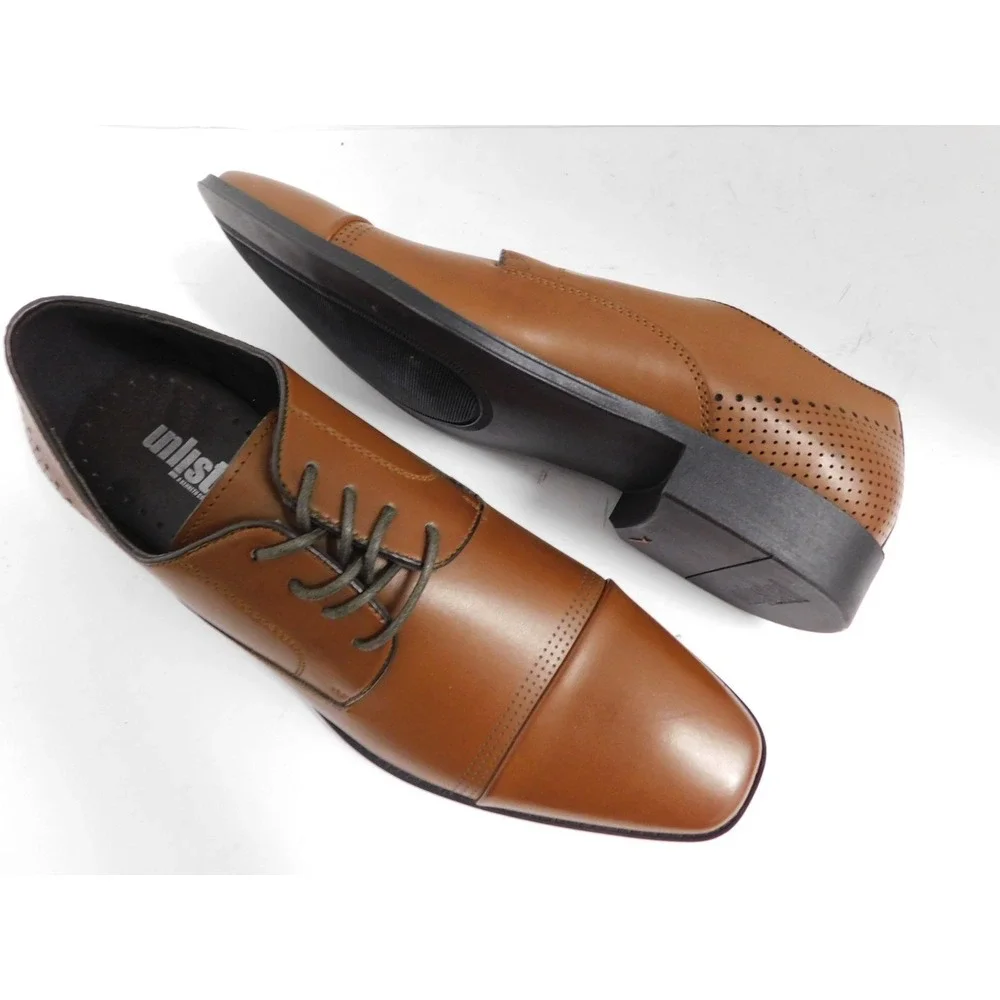 Unlisted by Kenneth Cole Men's Lesson Plan Oxfords - Cognac sz‎ 8.5M New w/Box